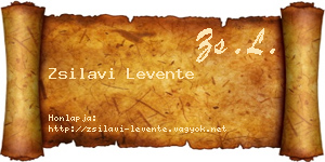 Zsilavi Levente névjegykártya